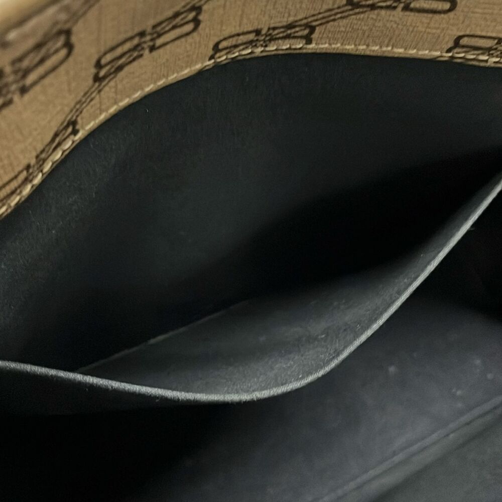 Balenciaga BB Monogram Signature medium shopper Tote Bag 702698 Brown Black - Picture 15 of 15